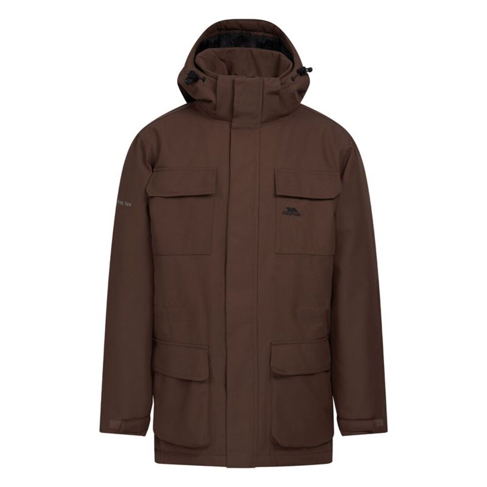 Trespass Mens Skerry Waterproof Jacket / Dark Brown